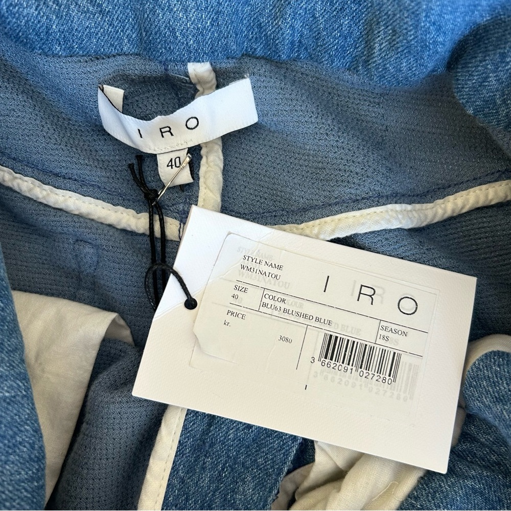IRO Natou Blue Denim Sequin Skirt - Picture 4 of 8